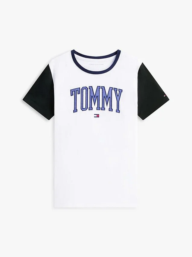 Varsity Tommy Logo Ringer T-paita Varsity Tommy Logo Ringer T-paita