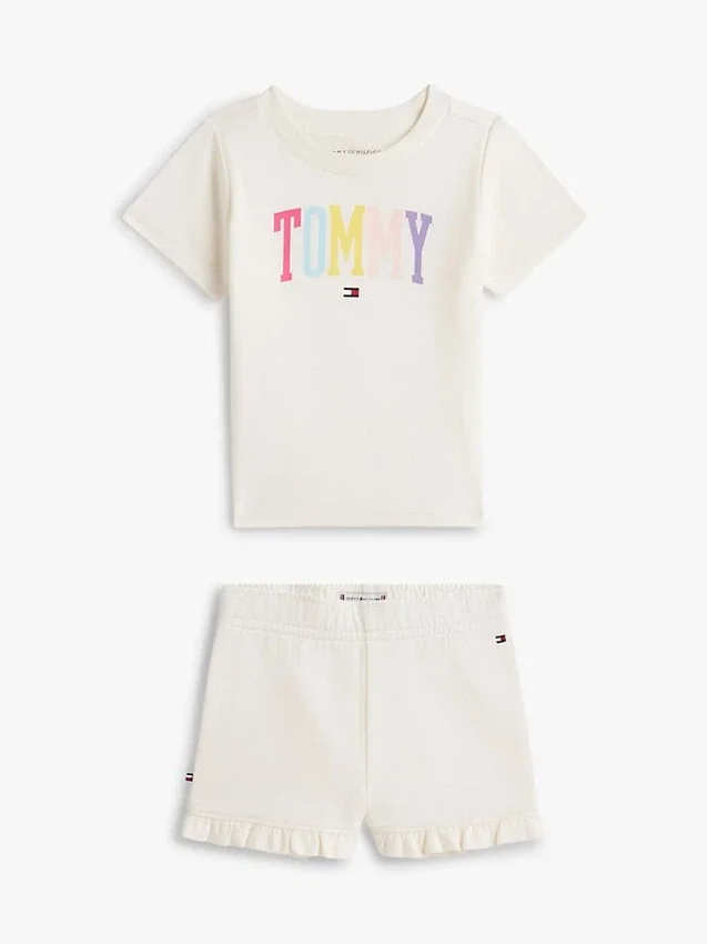 Vauvojen Tommy-logopaita ja shortsit Vauvojen Tommy-logopaita ja shortsit