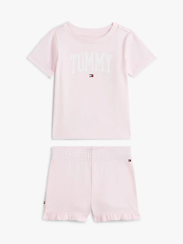 Vauvojen Tommy-logopaita ja shortsit Vauvojen Tommy-logopaita ja shortsit