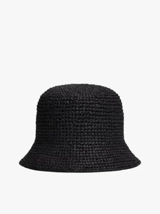 Virkattu raffia-bucket-hatu Virkattu raffia-bucket-hatu