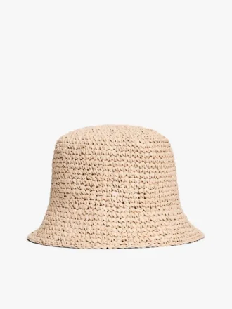 Virkattu raffia-bucket-hatu Virkattu raffia-bucket-hatu