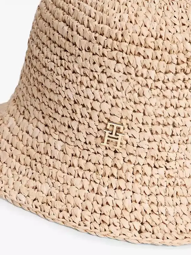 Virkattu raffia-bucket-hatu Virkattu raffia-bucket-hatu