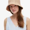 Virkattu raffia-bucket-hatu Virkattu raffia-bucket-hatu