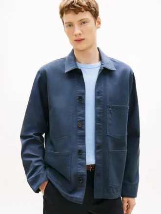Värjätty denim-työjakku Värjätty denim-työjakku