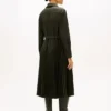 Vyötäröinen pliseerattu twill-paita-mekko Vyötäröinen pliseerattu twill-paita-mekko