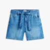 Vyötäröiset korkeavyötäröiset denimshortsit Vyötäröiset korkeavyötäröiset denimshortsit