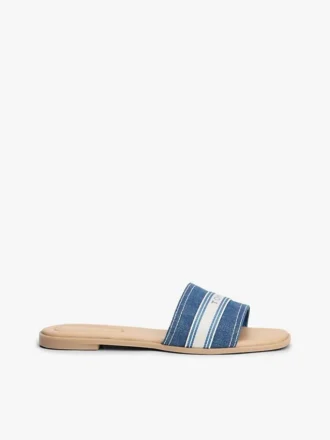 Webbing Logo Denim Slide -sandaalit