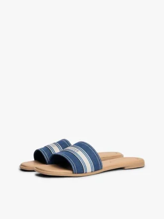 Webbing Logo Denim Slide -sandaalit