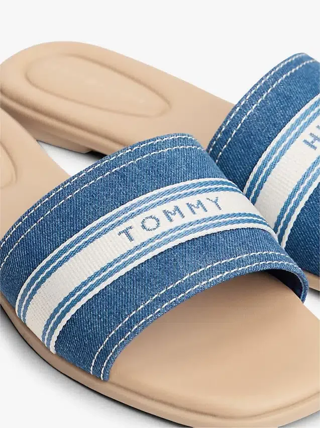 Webbing Logo Denim Slide -sandaalit Webbing Logo Denim Slide -sandaalit
